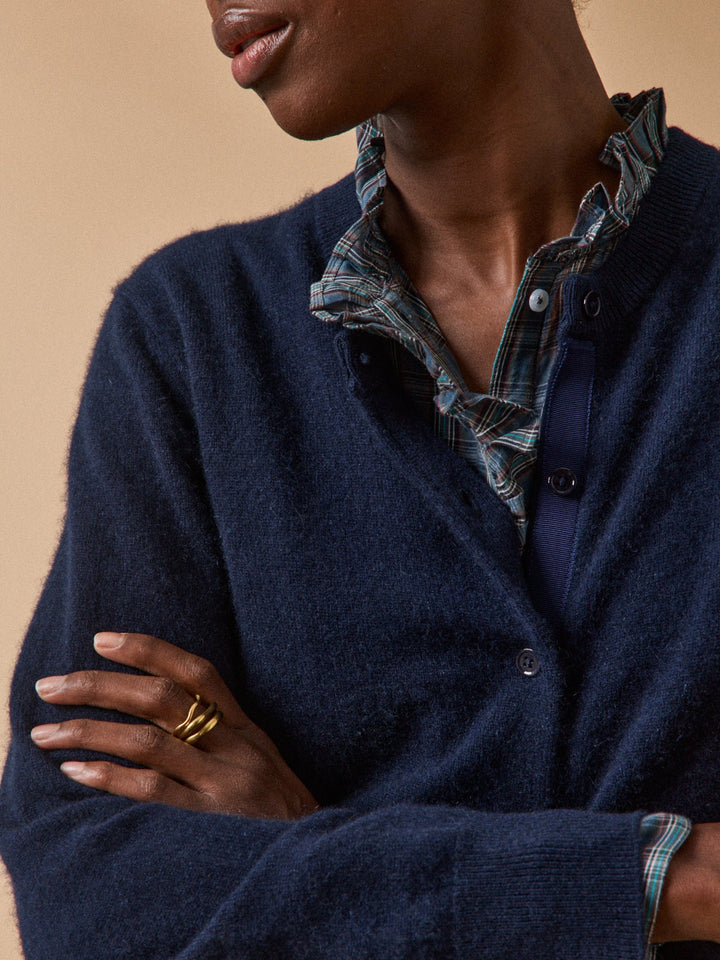 Solène | Gilet boutonné en cachemire
