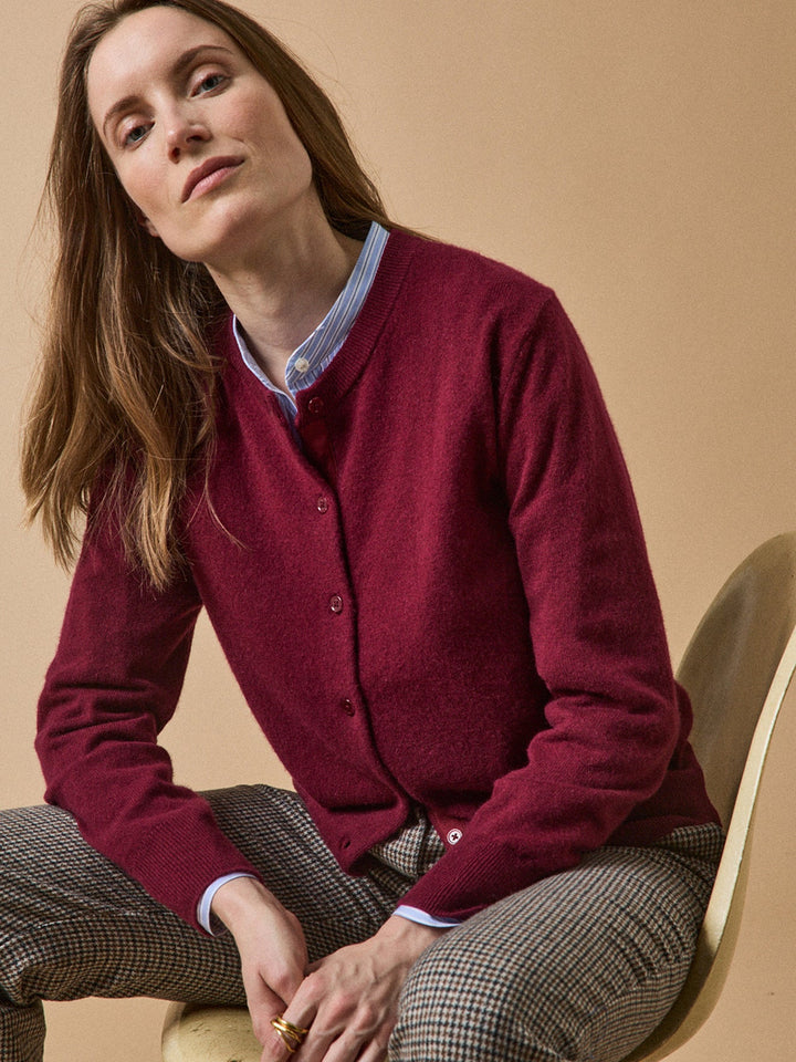 Amandine | Gilet boutonné en cachemire