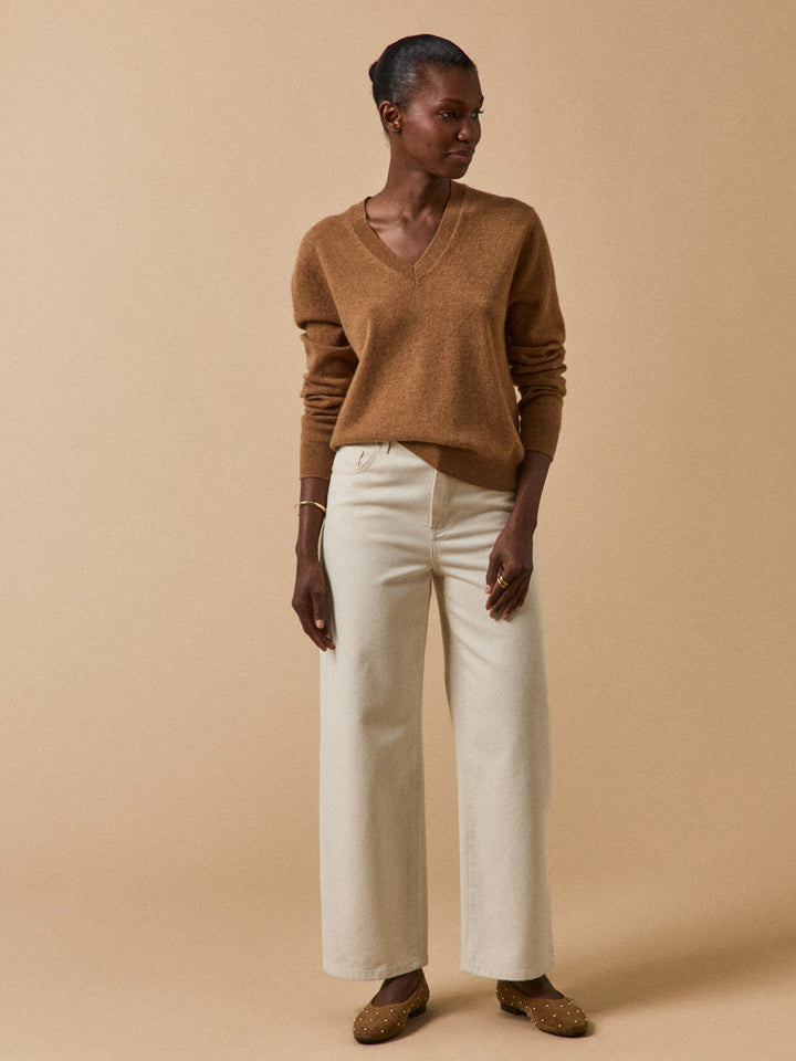 Élodie | Pull col V en cachemire