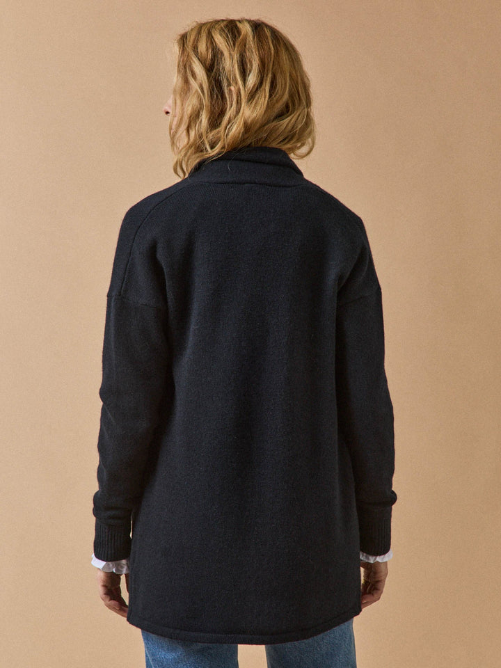 Camille | Gilet à pans en laine et cachemire