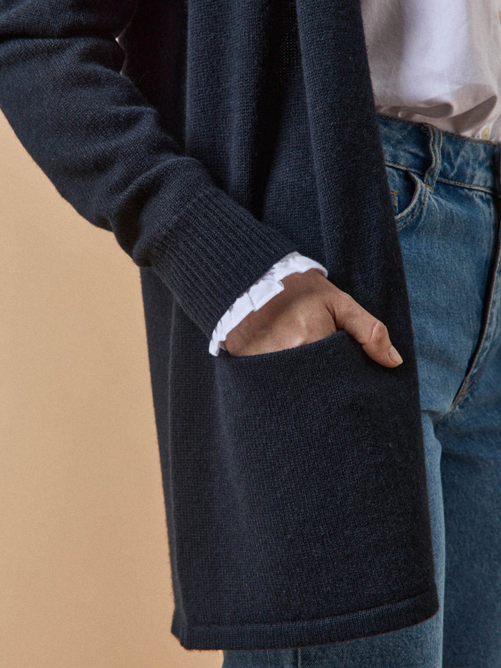 Camille | Gilet à pans en laine et cachemire