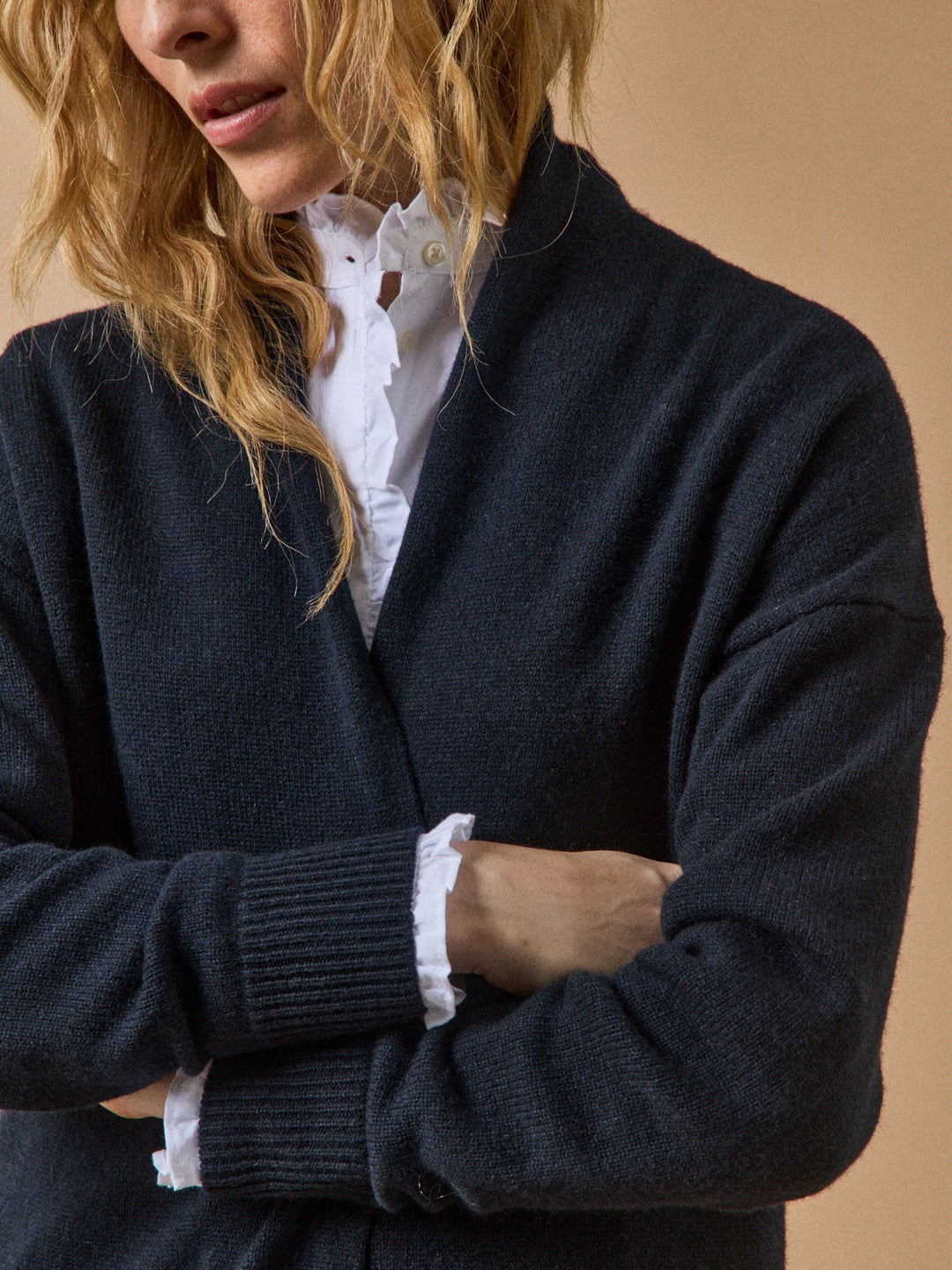 Camille | Gilet à pans en laine et cachemire