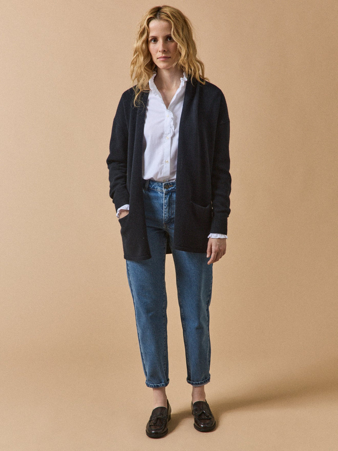 Camille | Gilet à pans en laine et cachemire