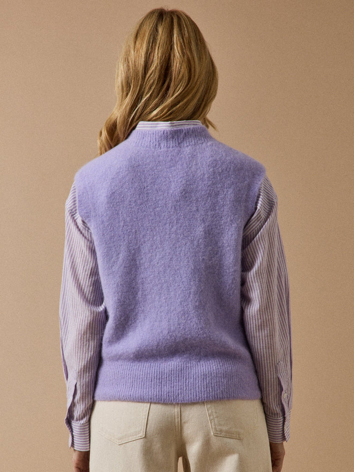 Élodie | Pull sans manches en mélange d’alpaga