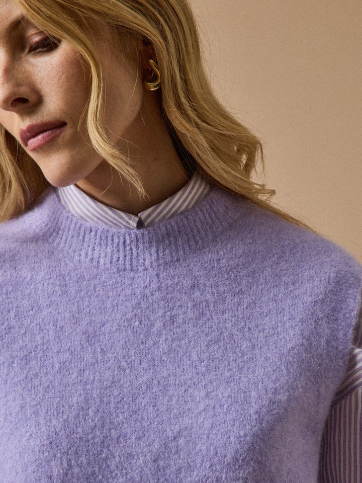 Élodie | Pull sans manches en mélange d’alpaga