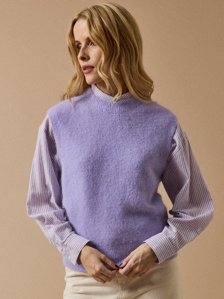 Élodie | Pull sans manches en mélange d’alpaga