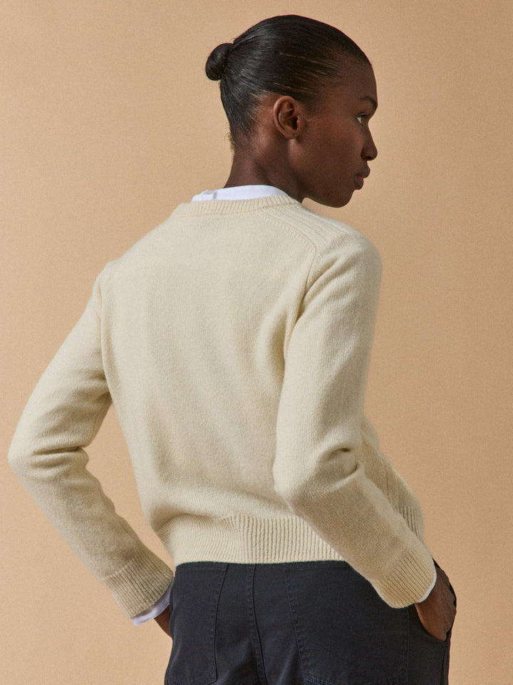 Émanuelle | Gilet boutonné en laine mérinos RWS*