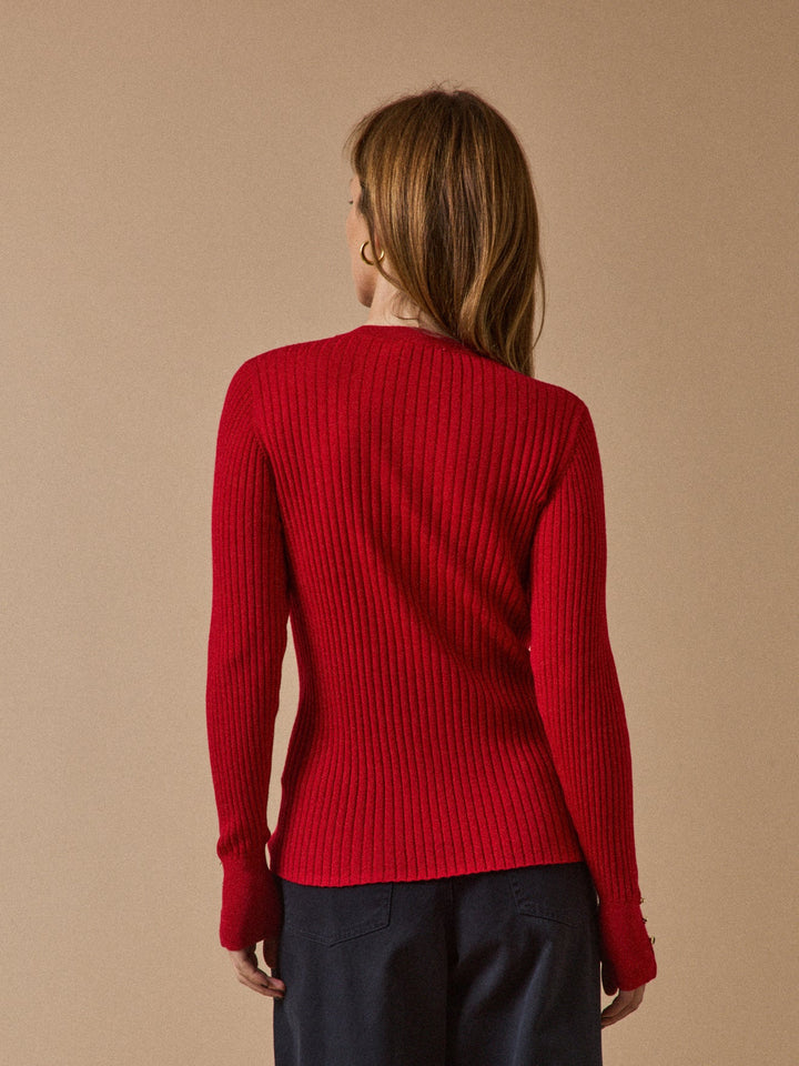 Élodie | Pull en maille côtelée en laine RWS*