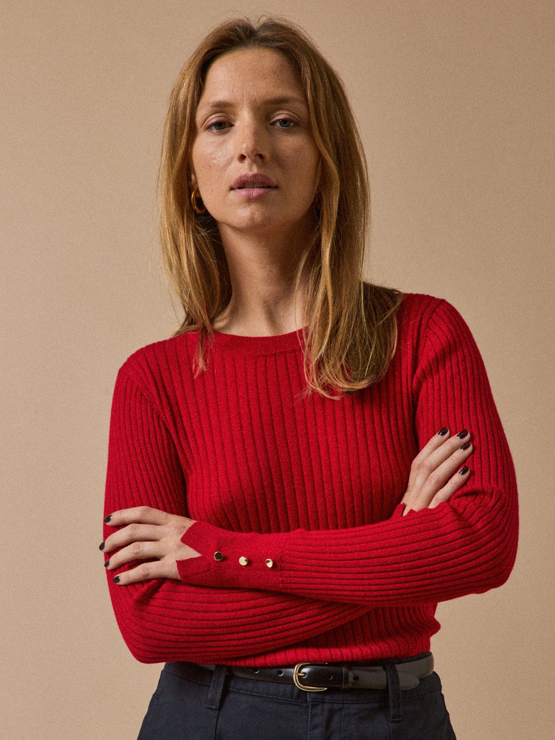 Élodie | Pull en maille côtelée en laine RWS*