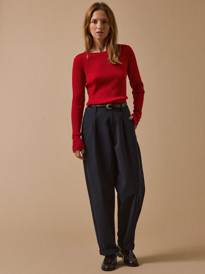 Élodie | Pull en maille côtelée en laine RWS*