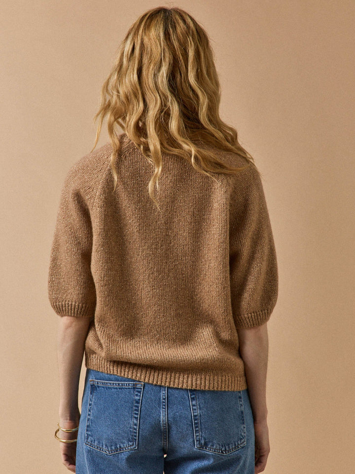 Aurélie | Pull irisé à manches courtes