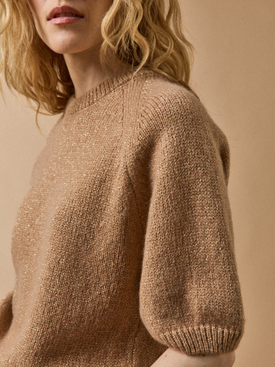 Aurélie | Pull irisé à manches courtes