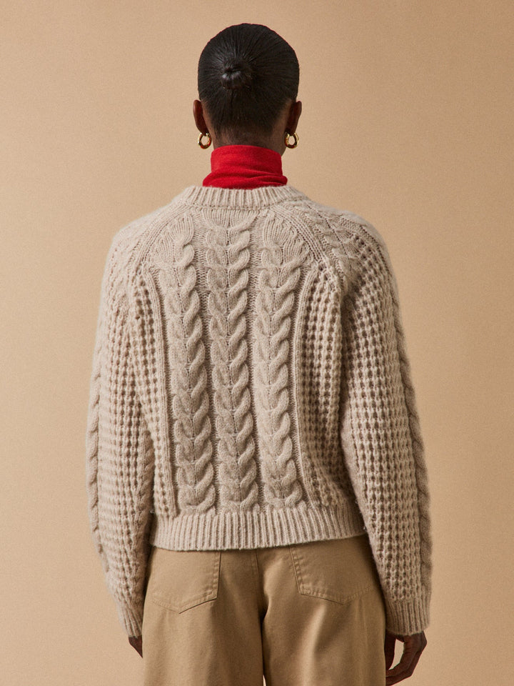 Camille | Pull torsadé en laine mérinos