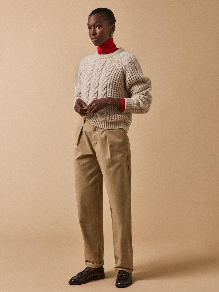 Camille | Pull torsadé en laine mérinos