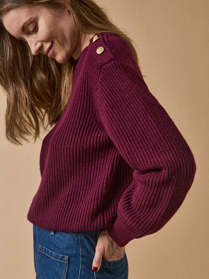 Héloïse | Pull en côtes anglaises en laine RWS*