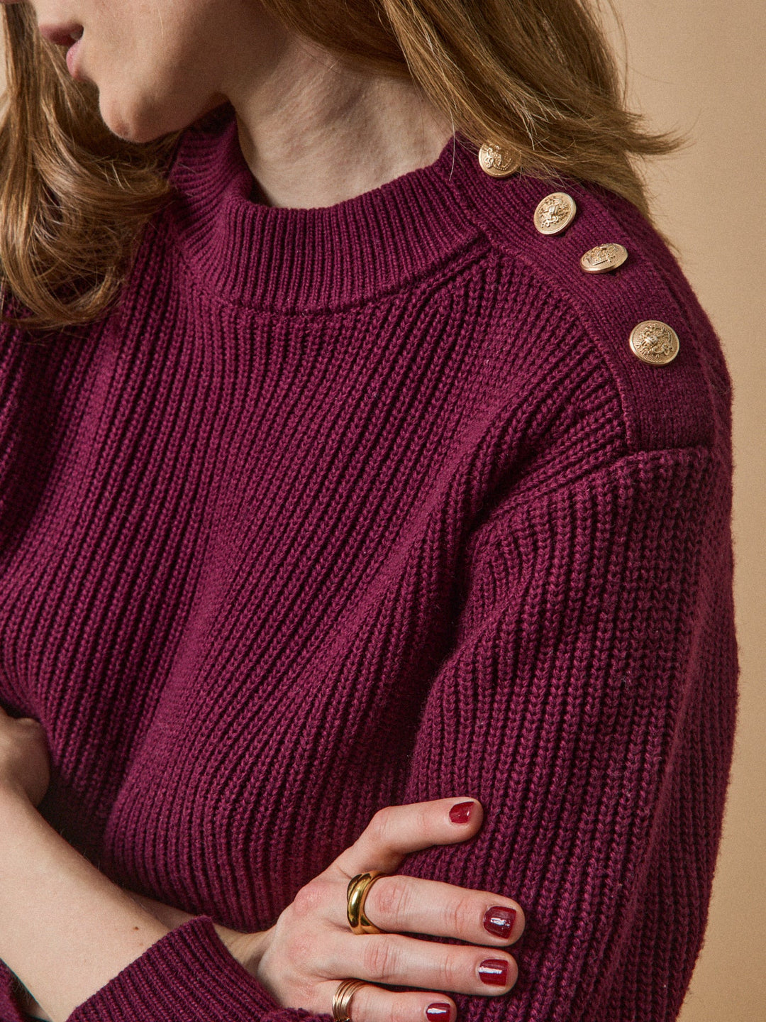 Héloïse | Pull en côtes anglaises en laine RWS*