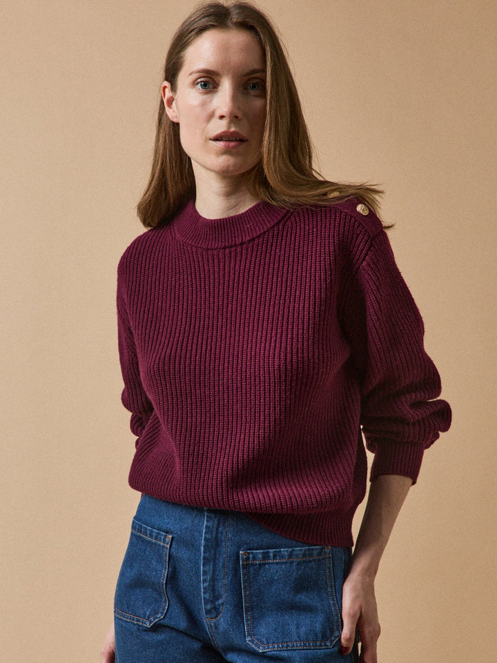 Héloïse | Pull en côtes anglaises en laine RWS*