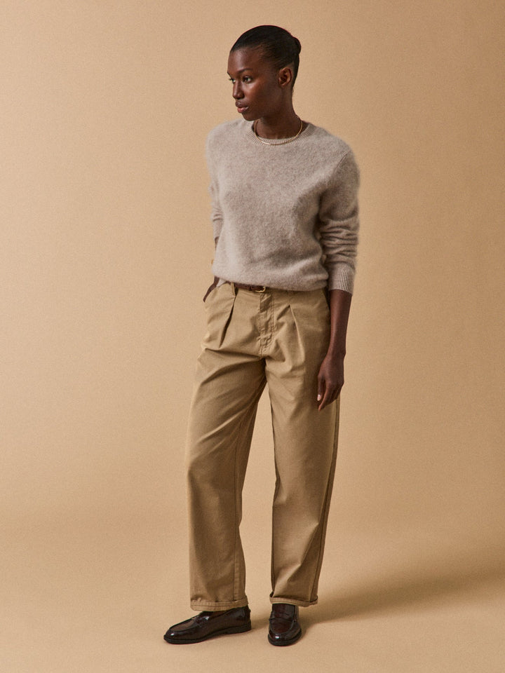 Clarisse | Pull col rond en laine brossée