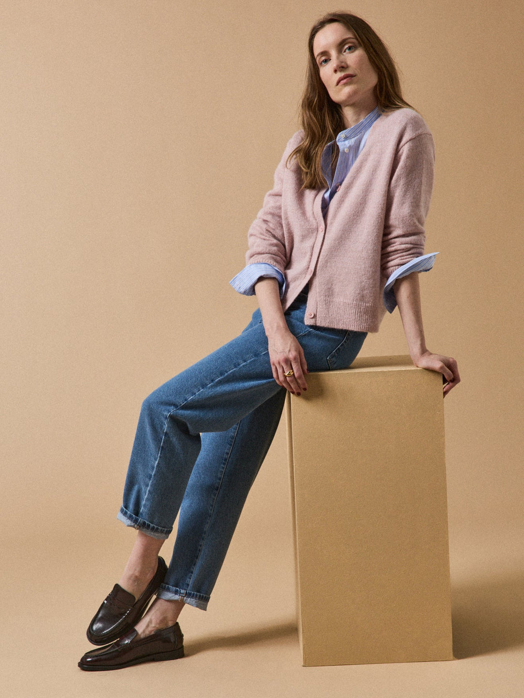 Amandine | Gilet en maille irisée avec alpaga et laine
