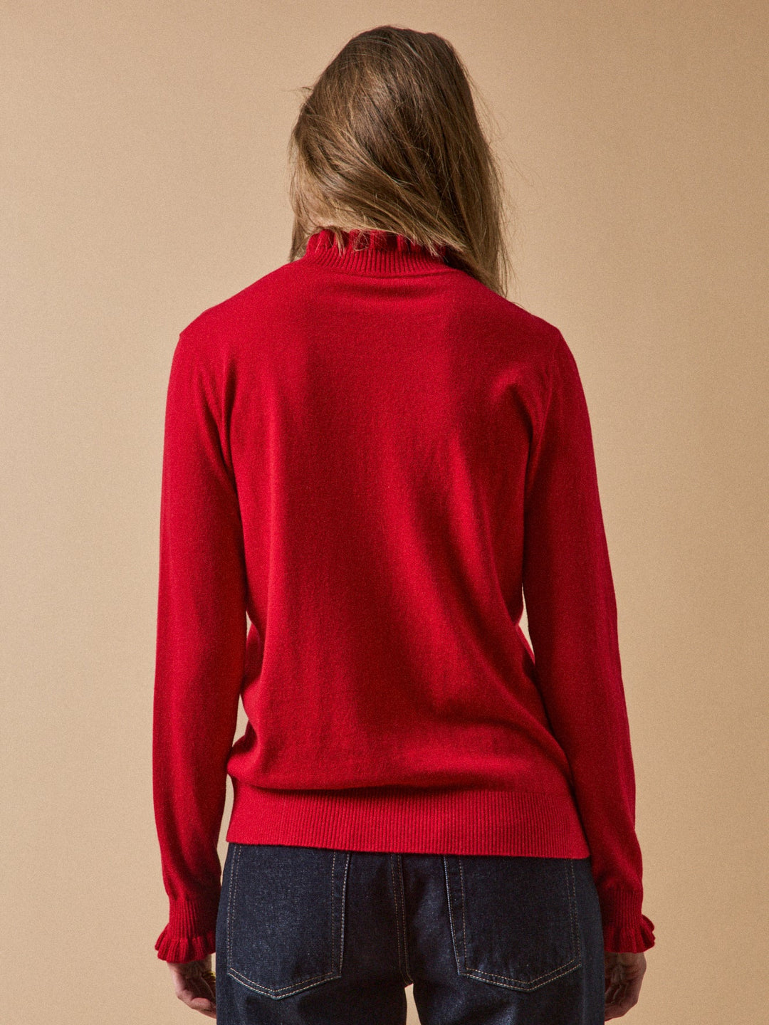 Florence | Pull volanté en coton biologique et laine RWS*