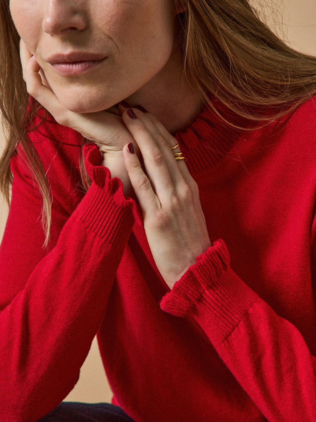 Florence | Pull volanté en coton biologique et laine RWS*