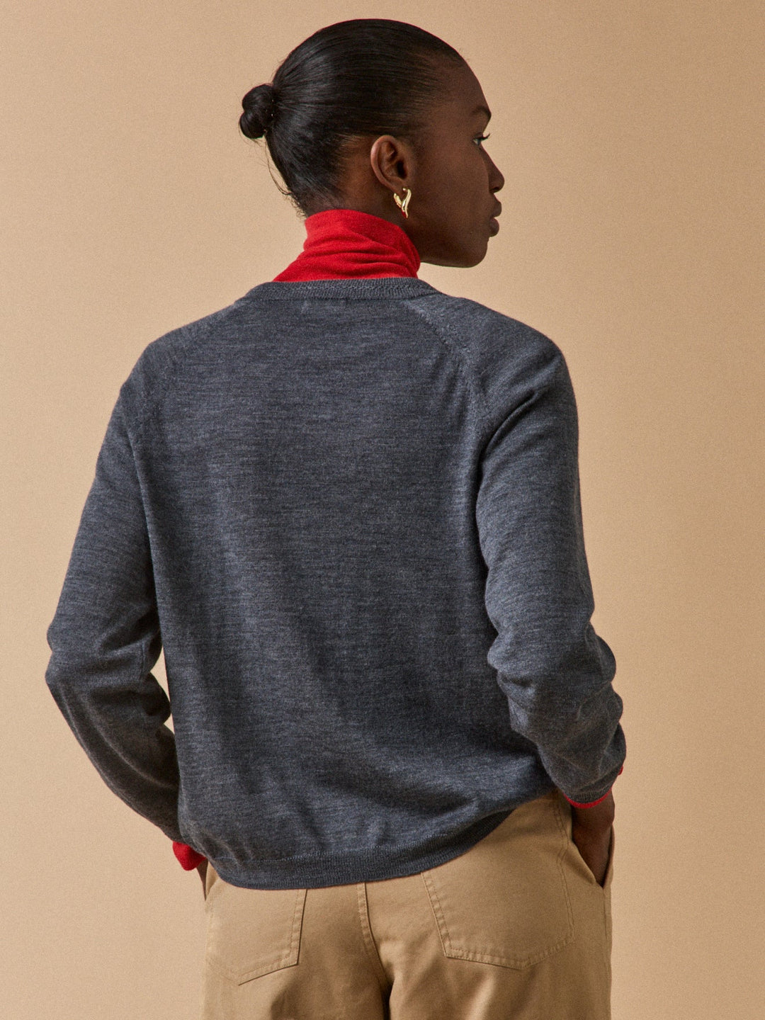 Élodie | Gilet boutonné en laine mérinos certifiée RWS*
