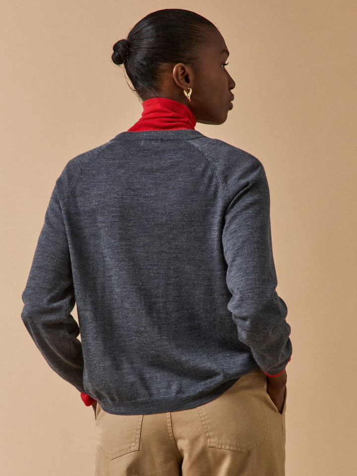 Élodie | Gilet boutonné en laine mérinos certifiée RWS*