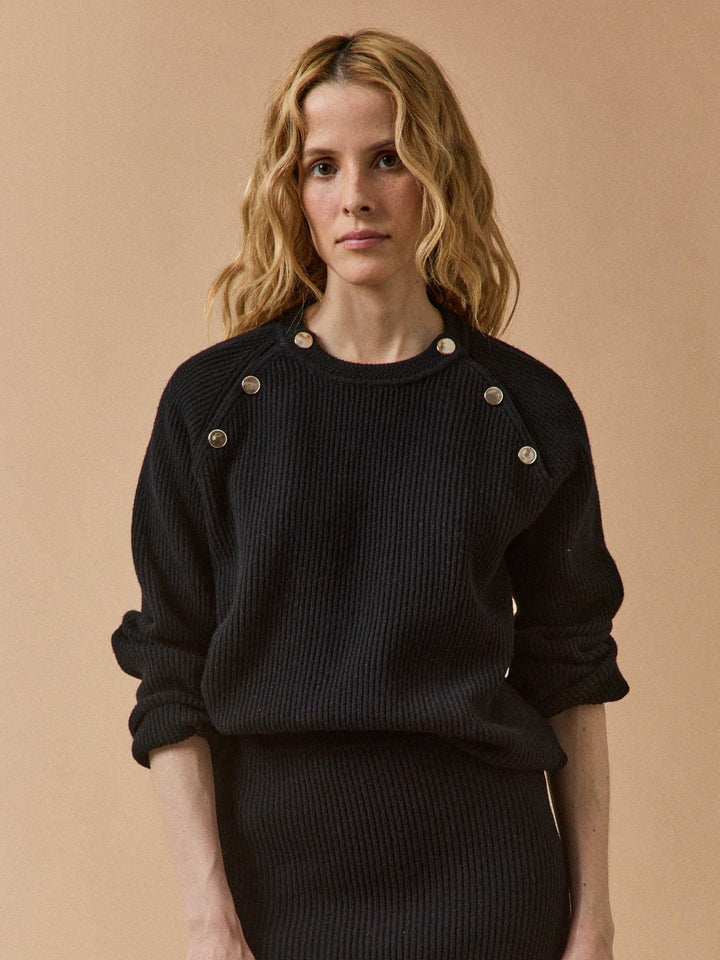 Camille | Pull en maille côtelée en laine