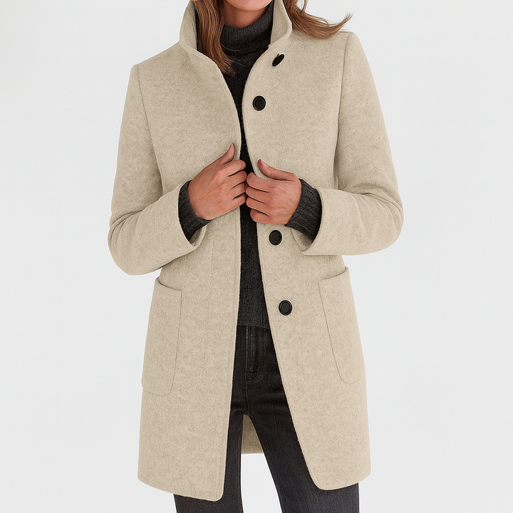 Hélène | Manteau femme à col montant