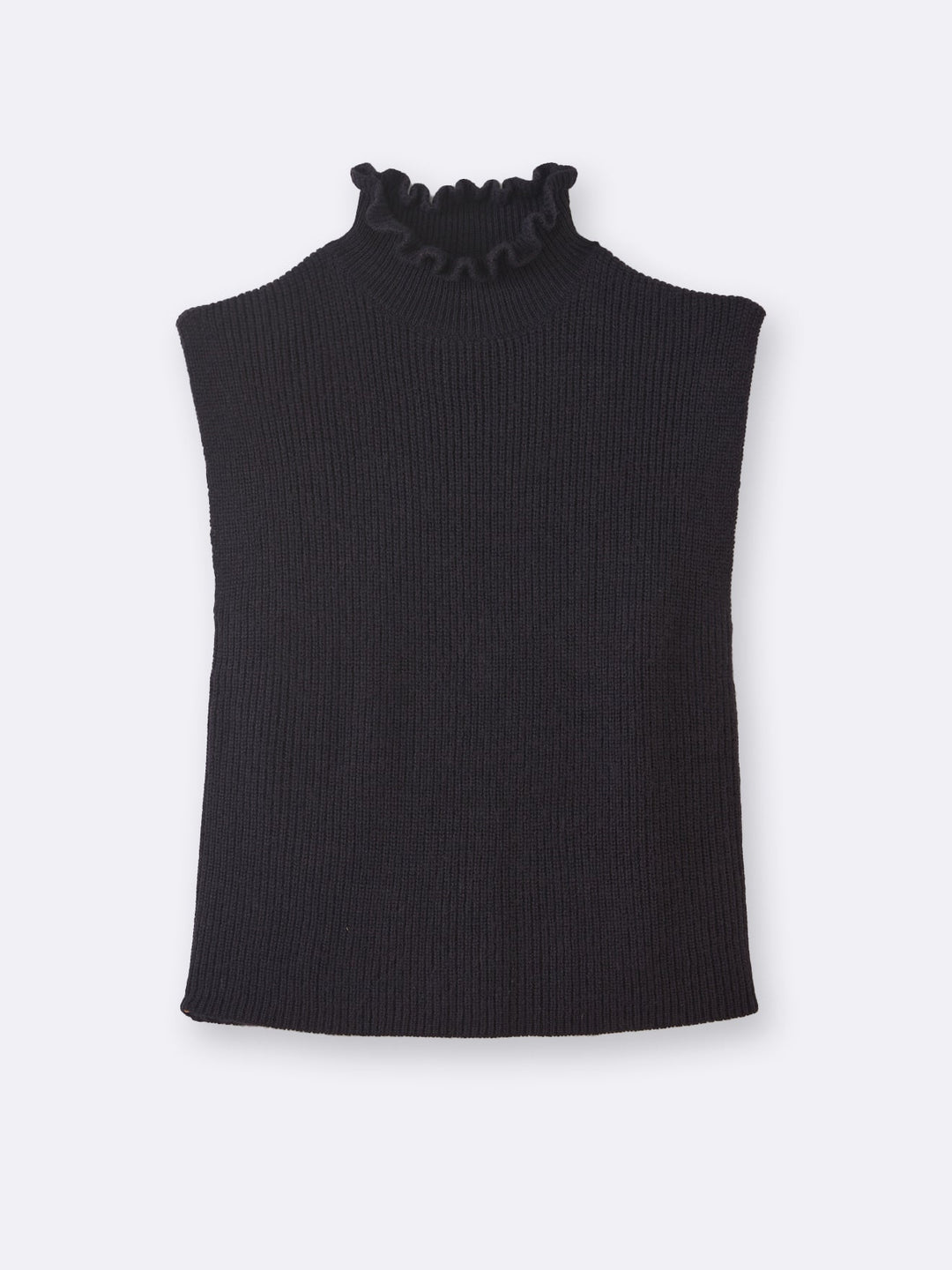 Capucine | Pull sans manches à col froufrou