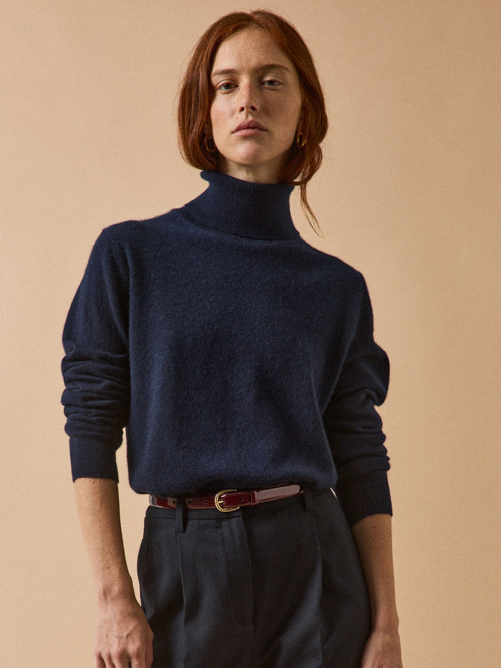 Madeleine | Pull col roulé en cachemire