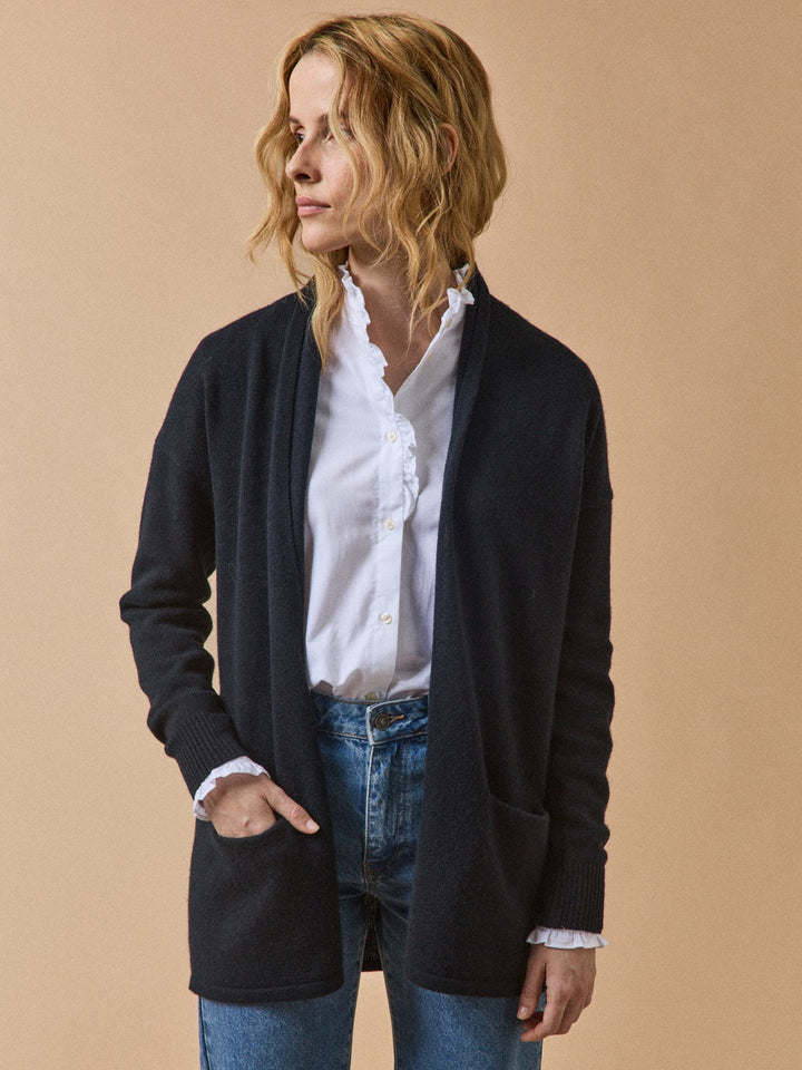 Camille | Gilet à pans en laine et cachemire