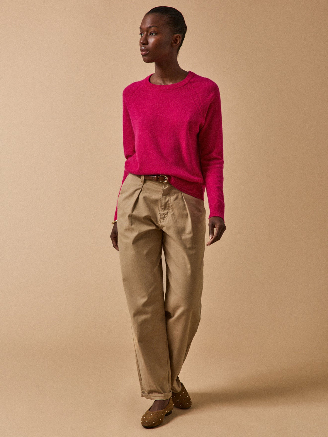 Véronique | Pull col rond en cachemire