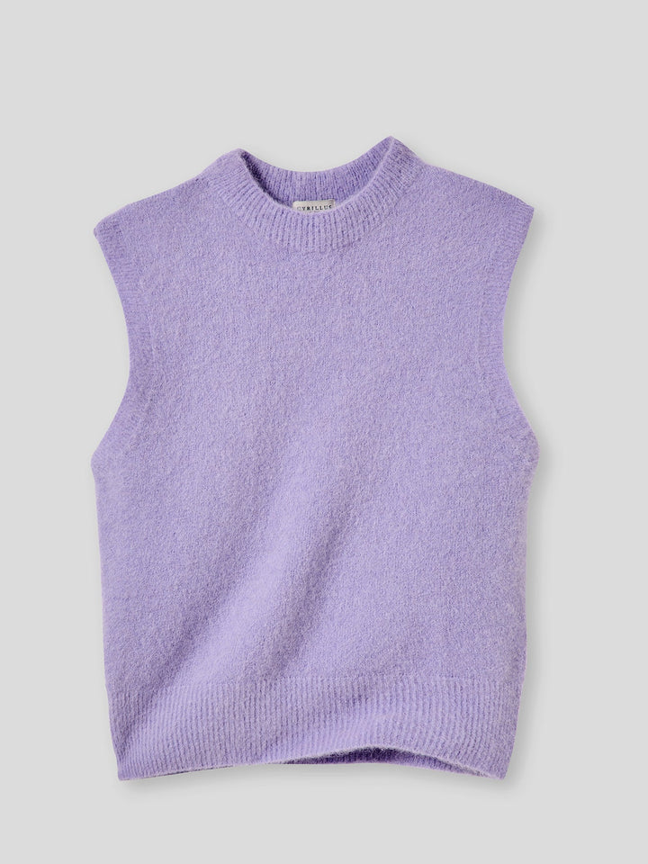 Élodie | Pull sans manches en mélange d’alpaga