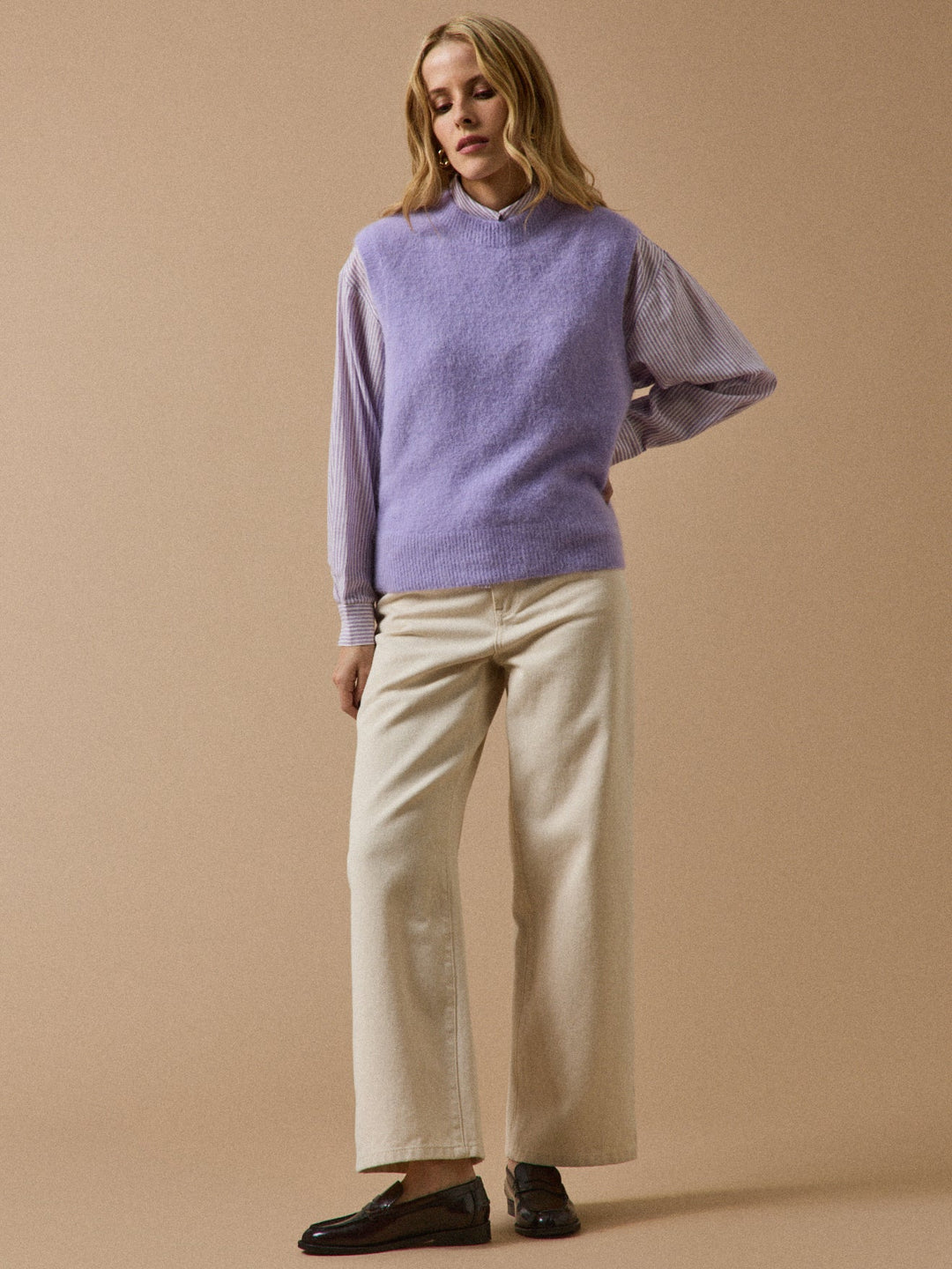 Élodie | Pull sans manches en mélange d’alpaga