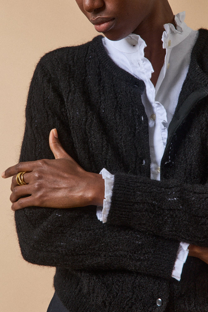 Florence | Gilet réversible en mélange de kid mohair