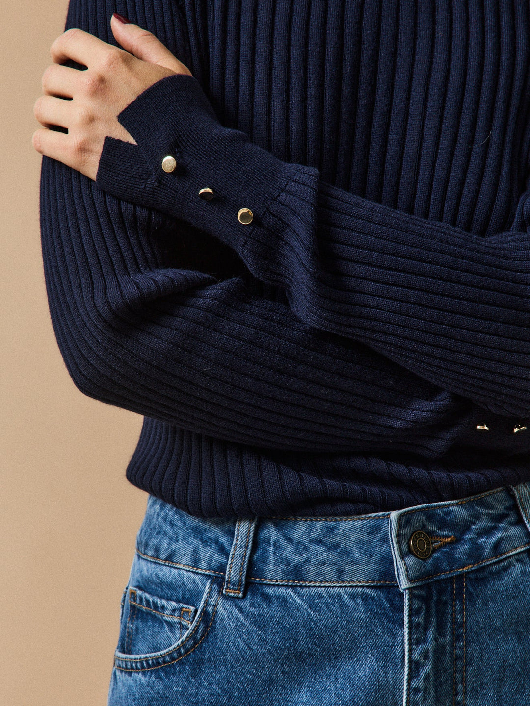 Élise | Pull chaussette côtelé en laine RWS*