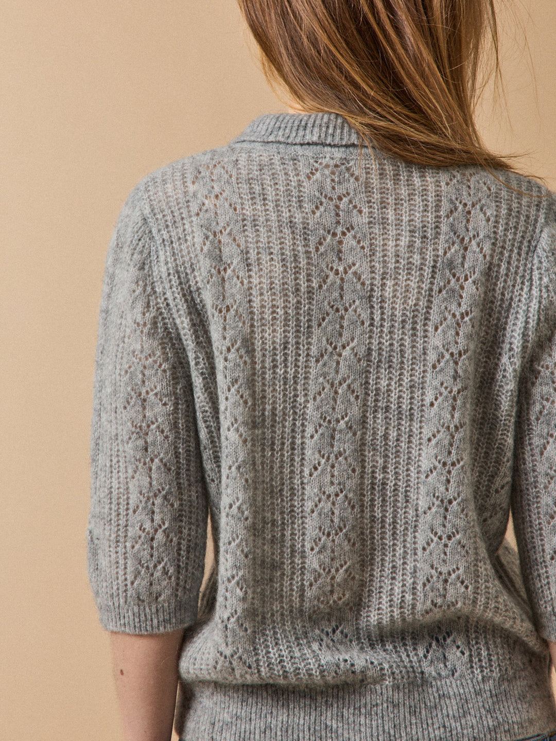 Margaux | Gilet à col polo en laine et mohair