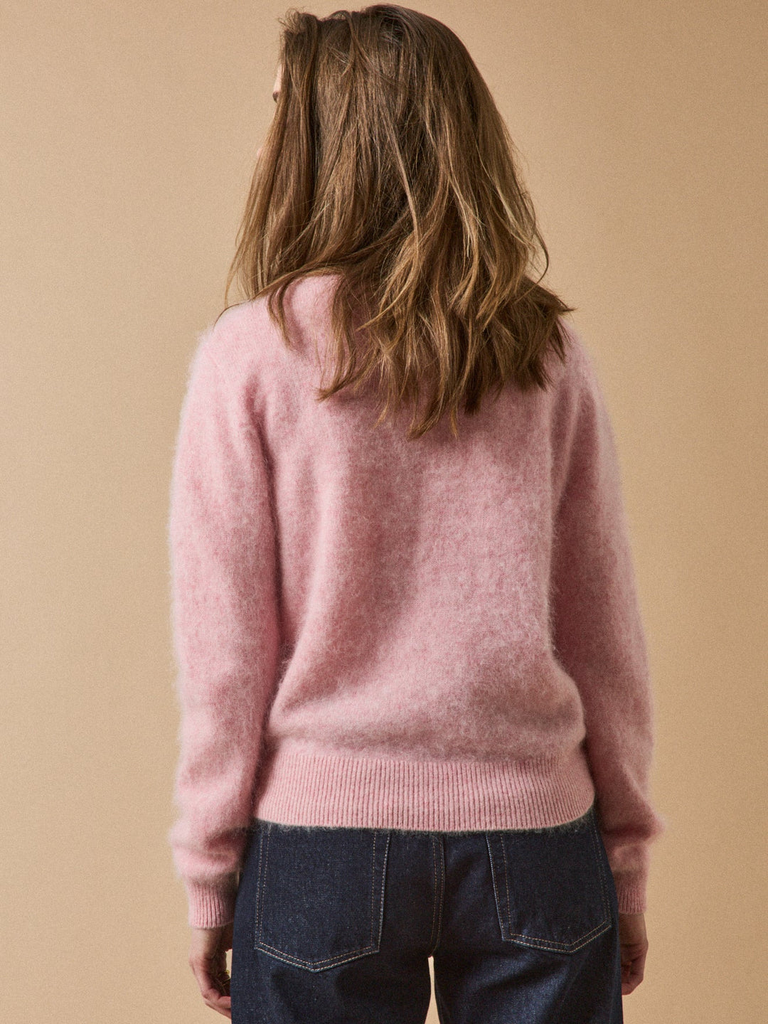 Juliette | Pull en laine brossée à col rond