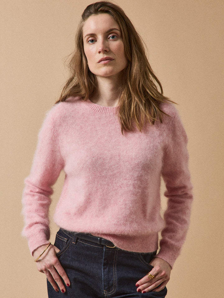 Juliette | Pull en laine brossée à col rond