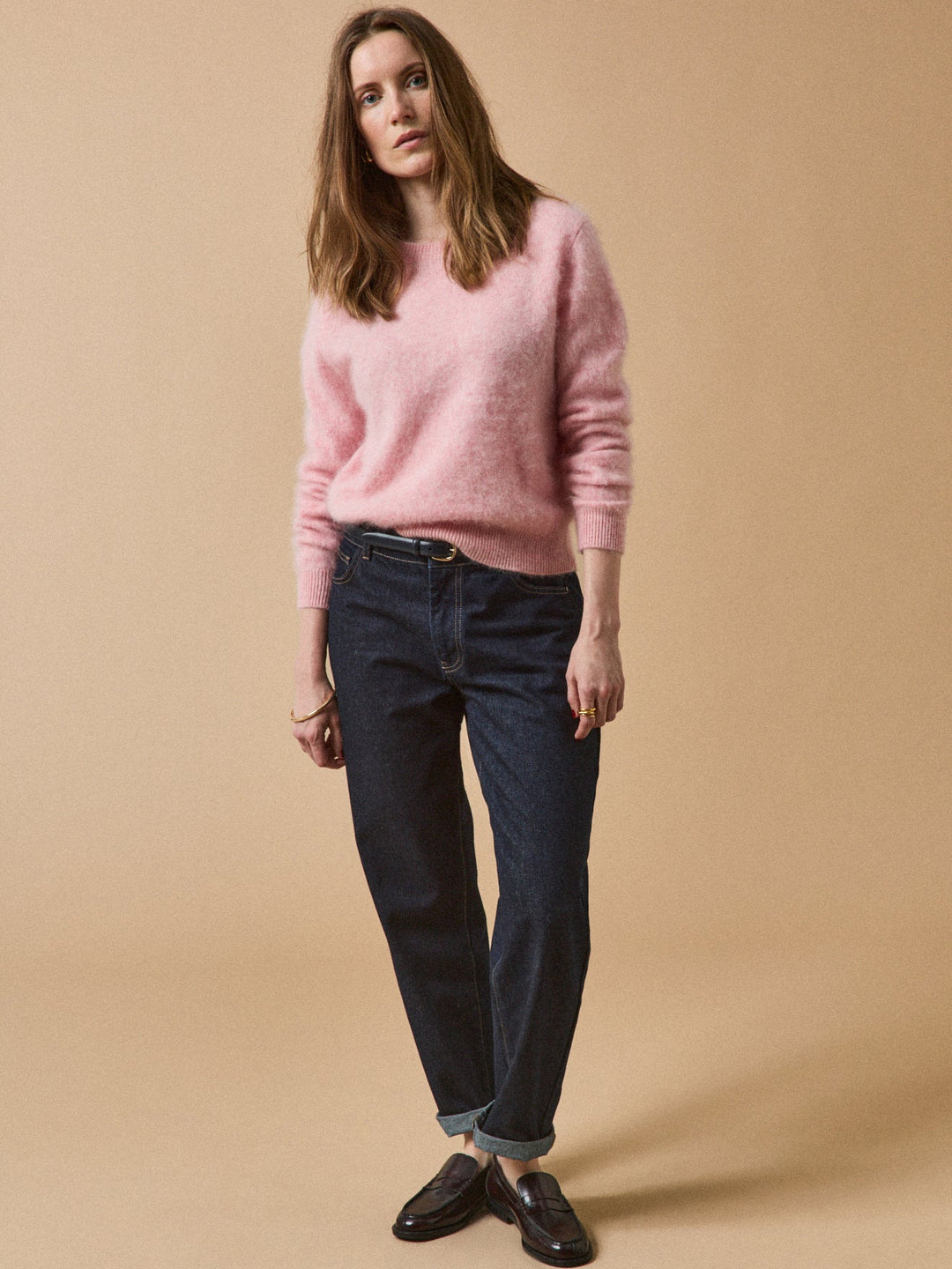 Juliette | Pull en laine brossée à col rond