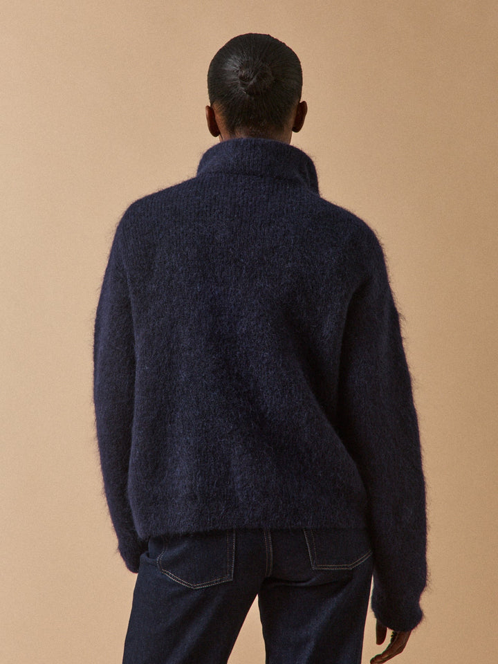 Solène | Pull col camionneur en laine et mohair