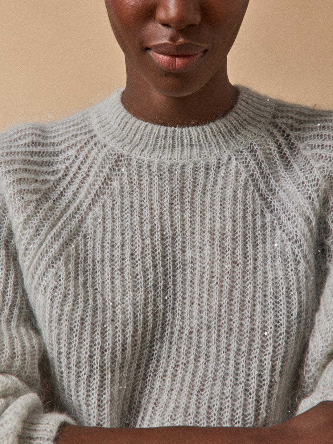 Aurélie | Pull à sequins en mohair et alpaga