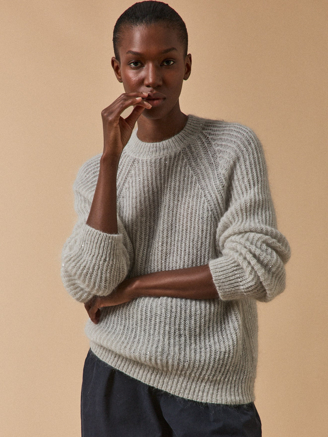 Aurélie | Pull à sequins en mohair et alpaga