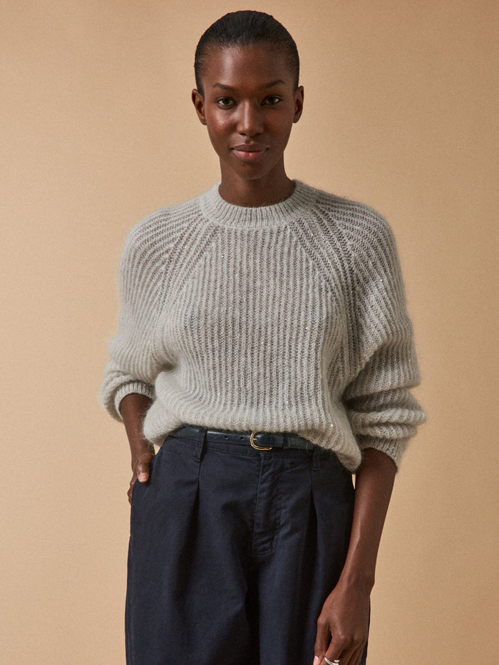 Aurélie | Pull à sequins en mohair et alpaga