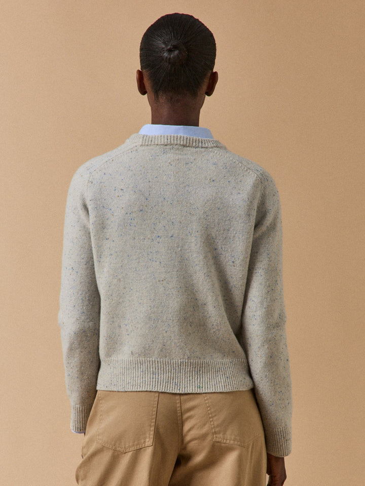 Auriane | Pull moucheté en laine mérinos RWS*