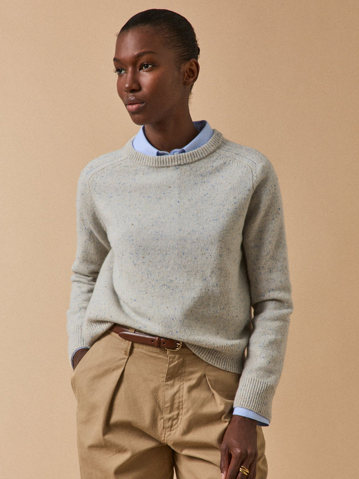Auriane | Pull moucheté en laine mérinos RWS*