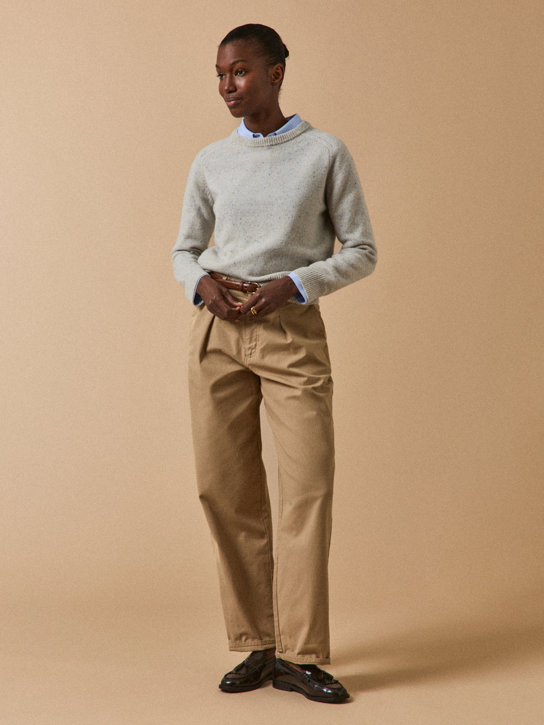 Auriane | Pull moucheté en laine mérinos RWS*