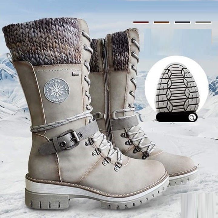 FrostLuxe™ - Vattentäta Snörade Mid-Calf Boots