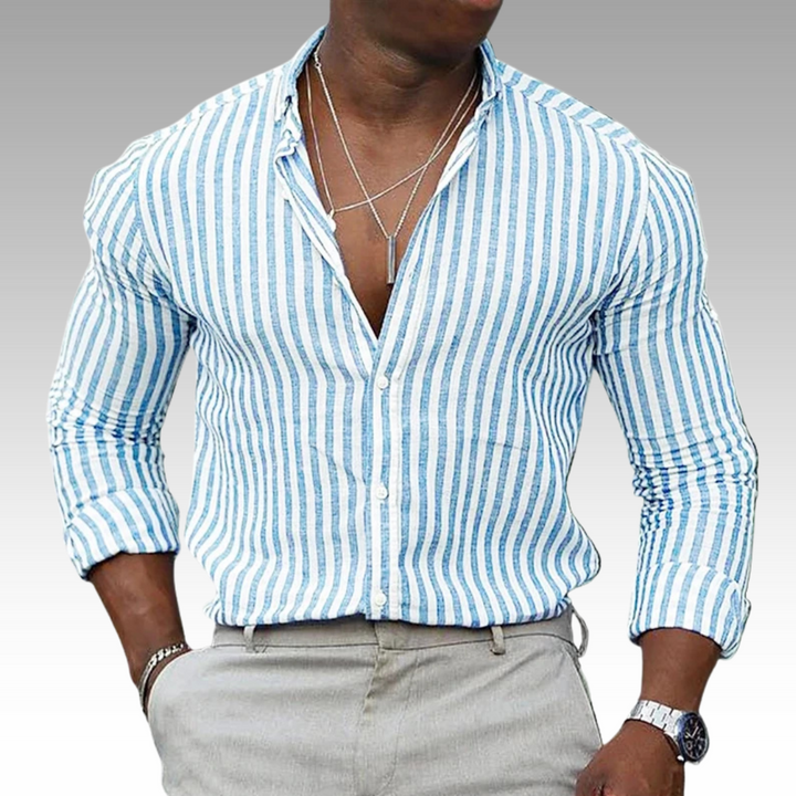 Timo™ - Randig Skjorta för Män – Snygg & Självsäker